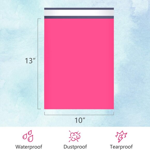 🔥(25) 10x13" Poly Mailers Hot Pink Shipping Envelope Bags - Picture 3 of 6